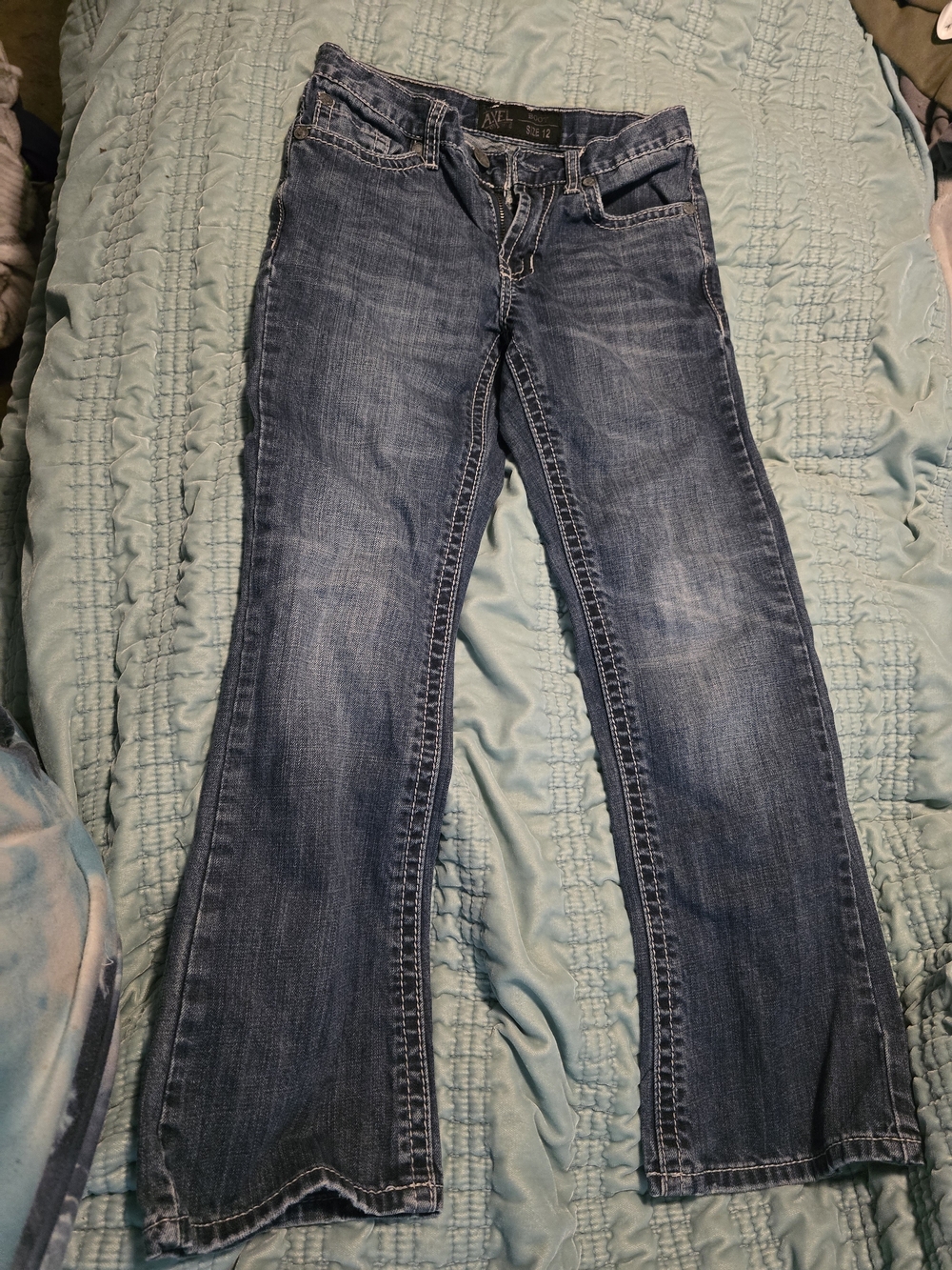 Axel size 12 bootcut boys jeans, 100% cotton/no stretch